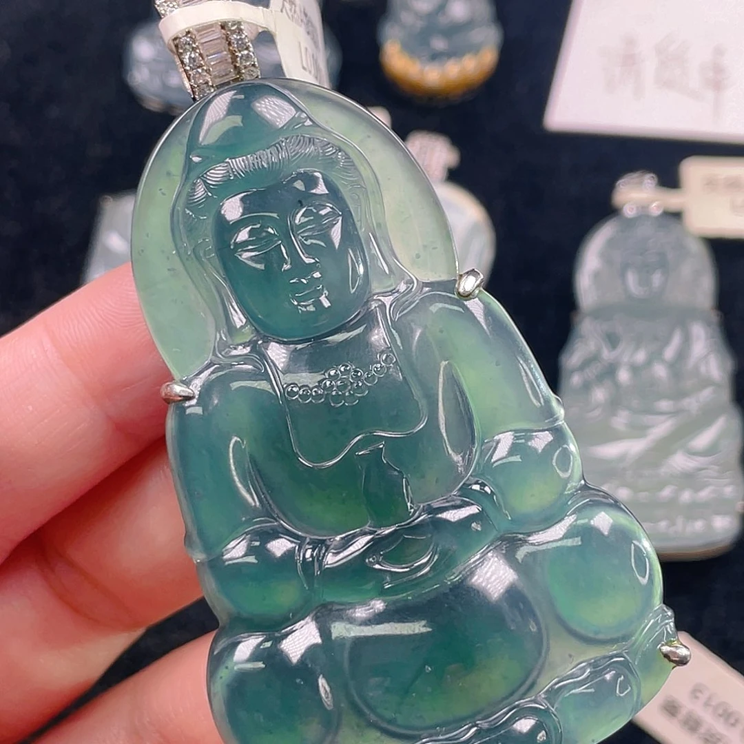 颈饰银S925镶嵌翡翠3，