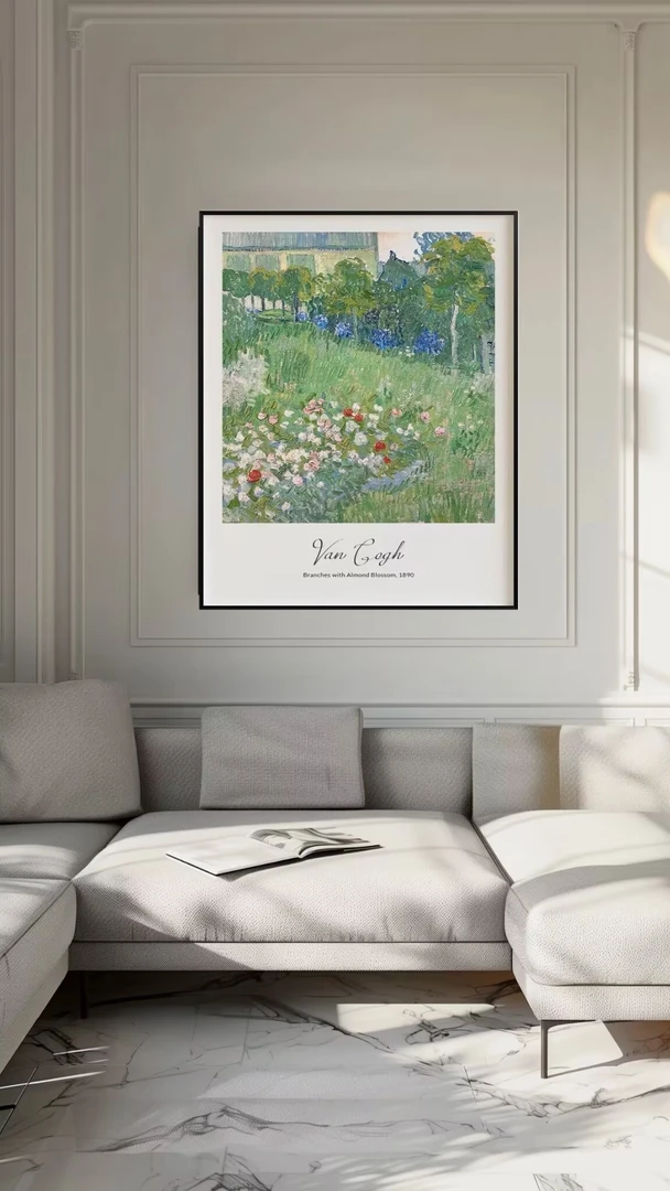 威廉莫里斯餐厅装饰画现代客厅美式复古挂画绿色海报墙壁油画L05