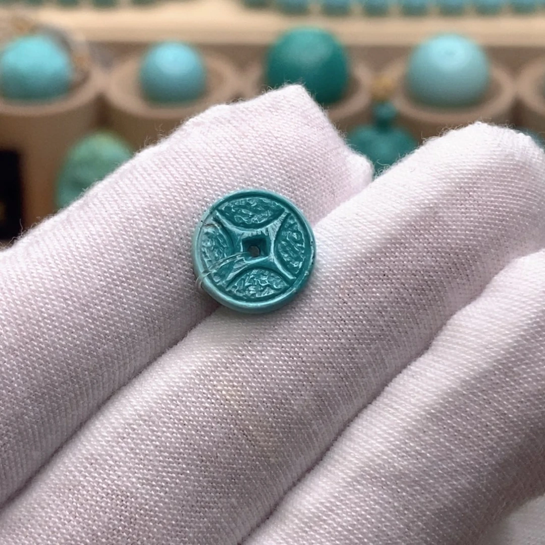 绿松石未镶嵌珠宝奇石11.3mm