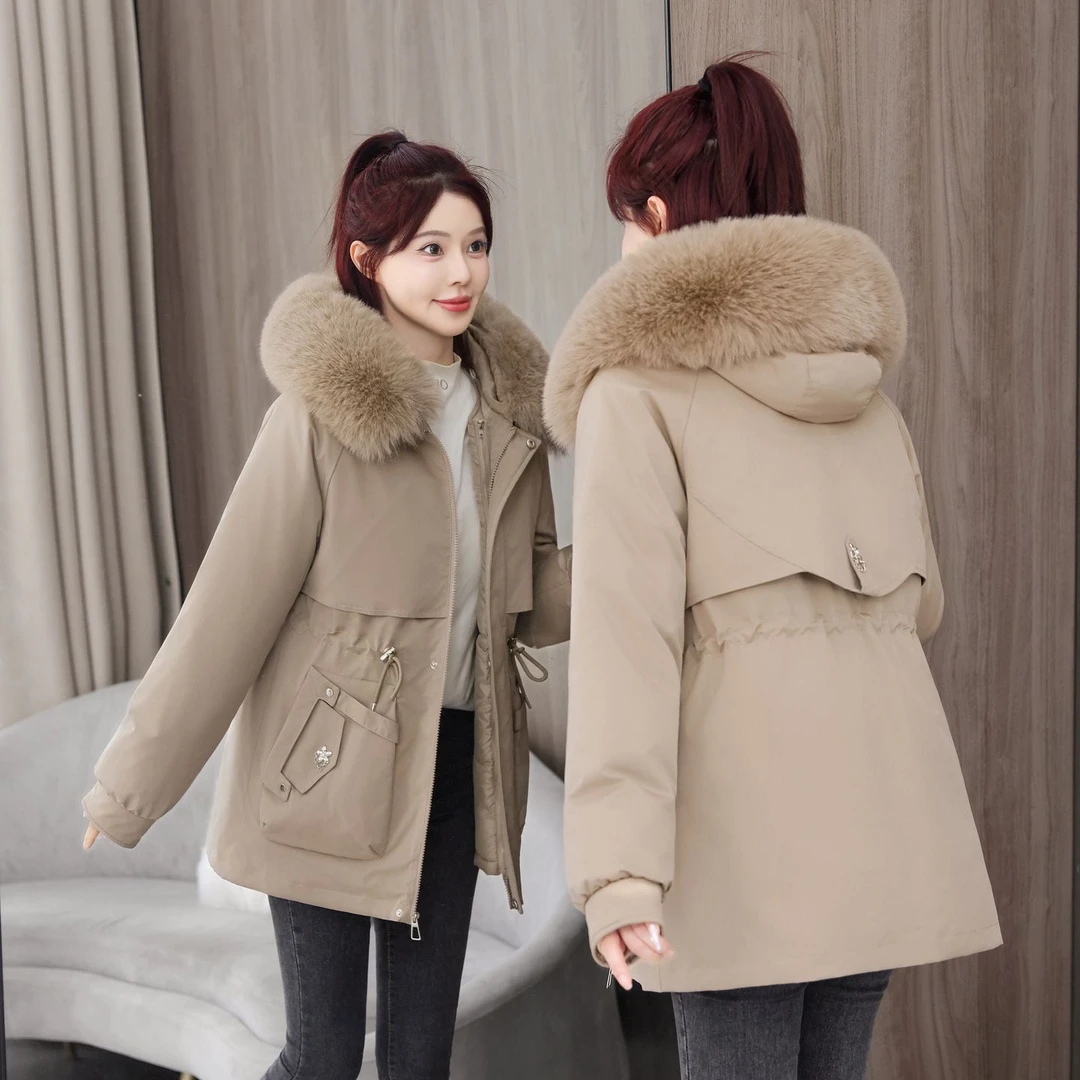 【386.1雪】活里活面可拆卸派克棉服2025新款冬季棉衣外套显瘦保暖