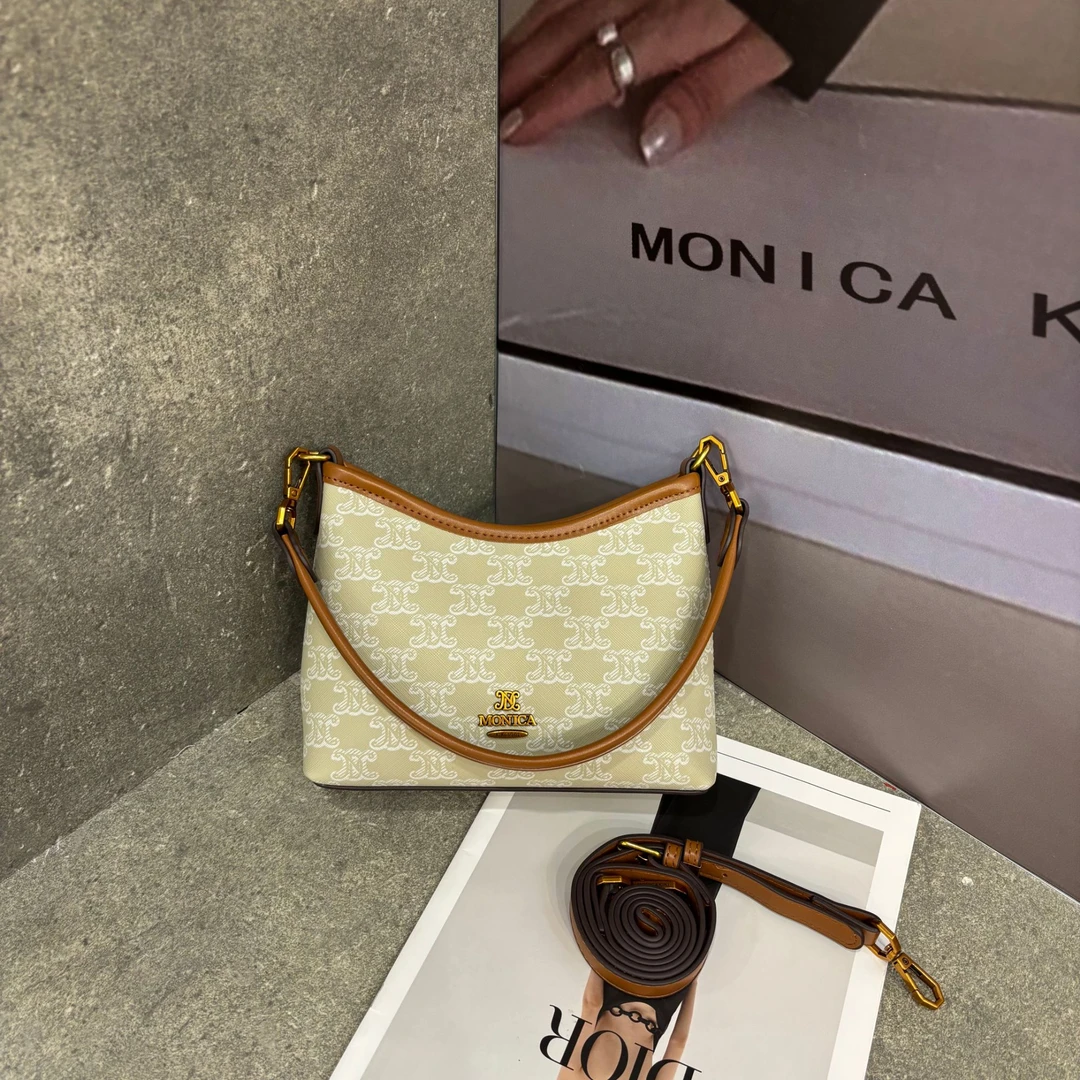 2025夏季新款时尚经典印花单肩斜挎手提流浪包