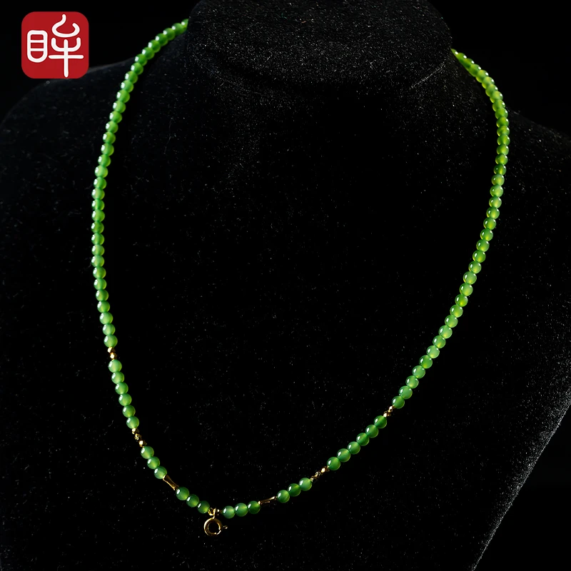 印象眸S925银和田玉碧玉项链 拍一发一ND