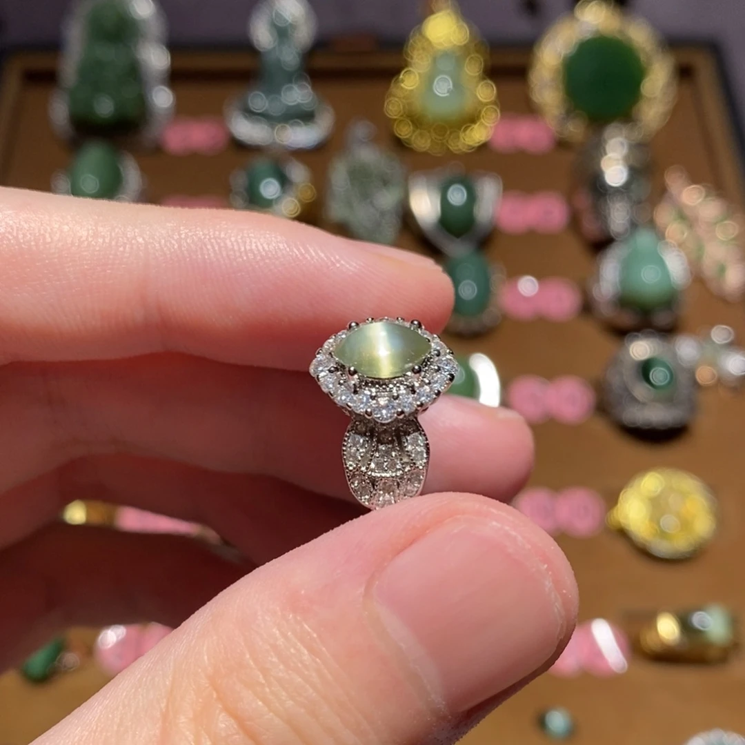 和田玉（碧玉）未镶嵌戒指