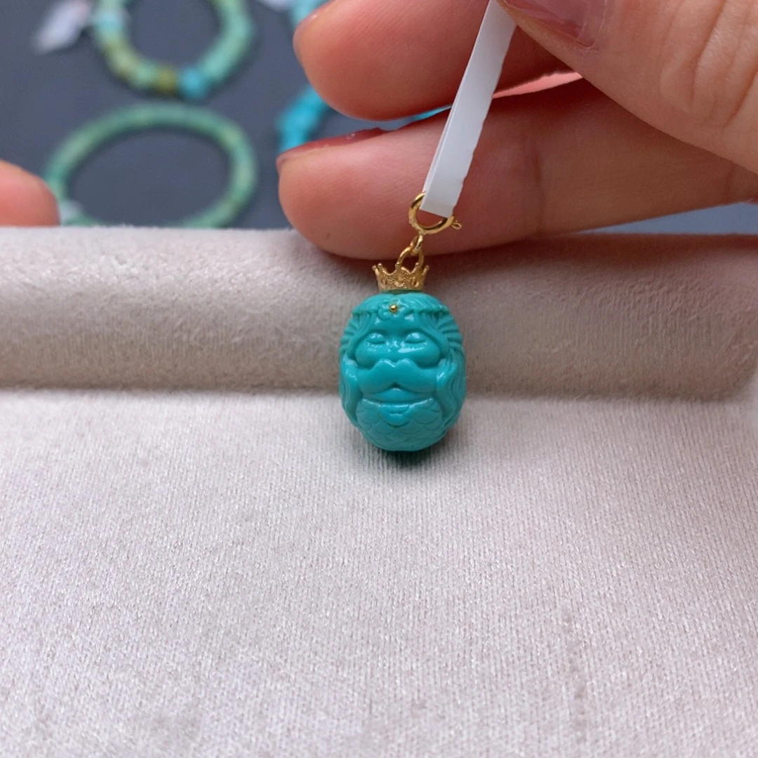 绿松石18K金镶嵌绿松石