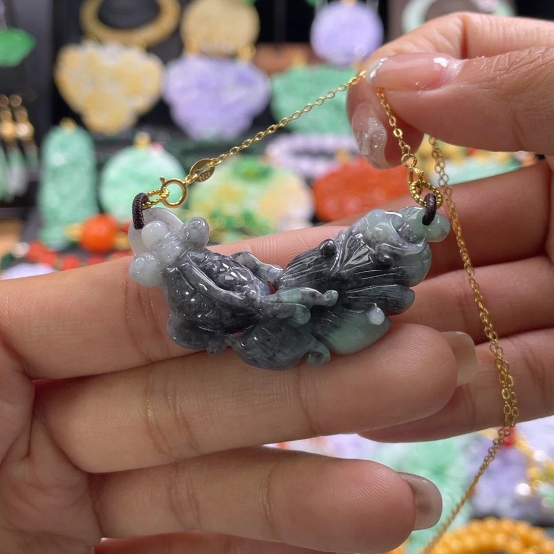 翡翠未镶嵌颈饰代编织