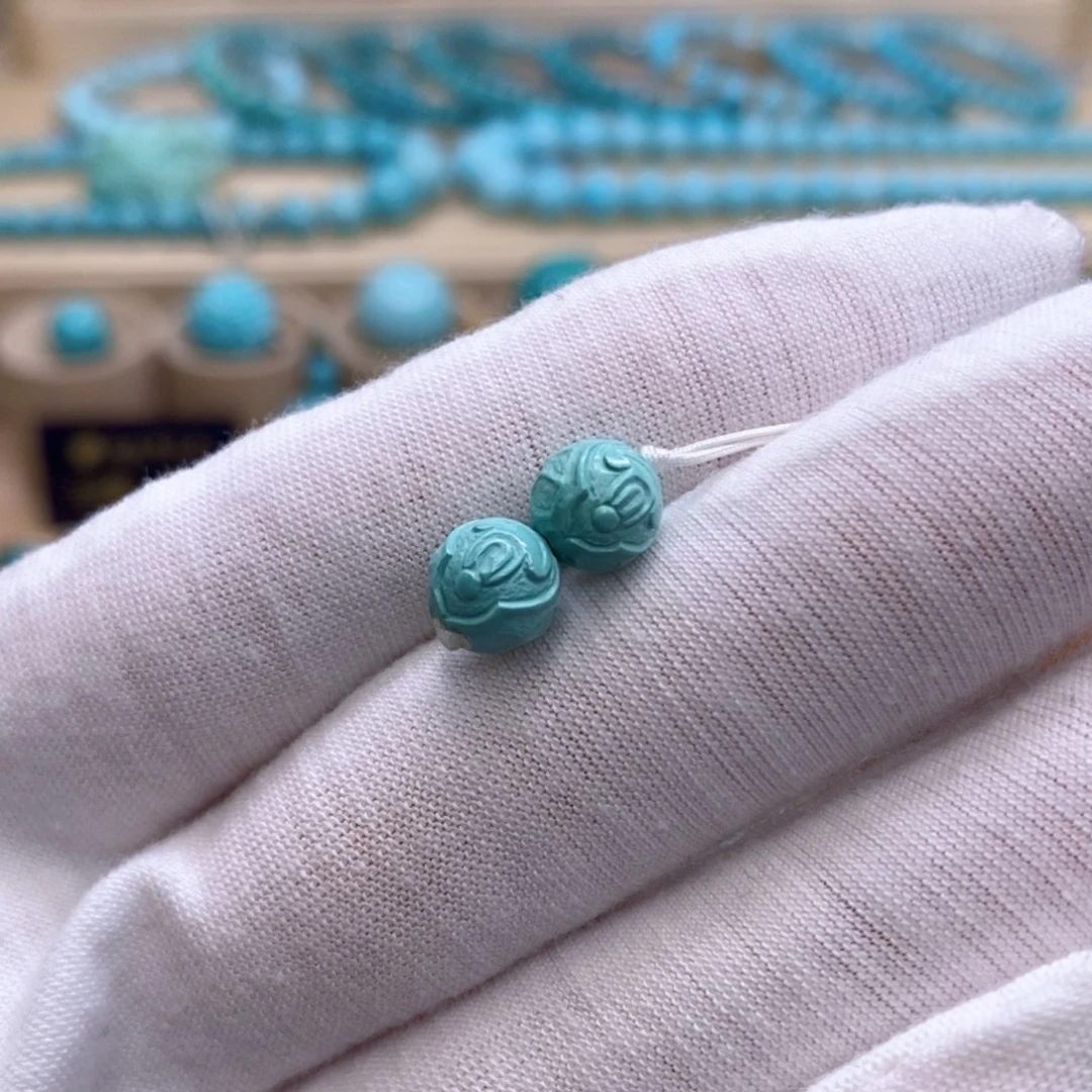 绿松石未镶嵌珠宝奇石7.5mm