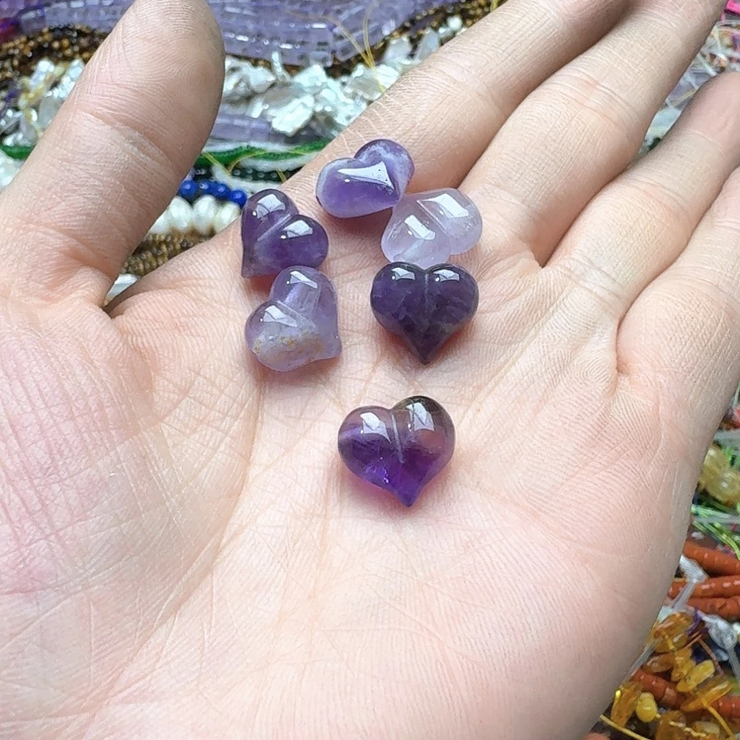 玛瑙/玉髓未镶嵌珠宝半成品2颗15m紫水晶屁桃
