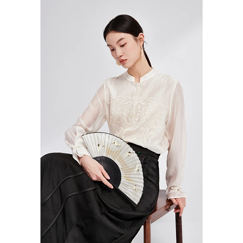 【唐长老专属】MOFAN摩凡夏新款米白衬衫MOC461919-1