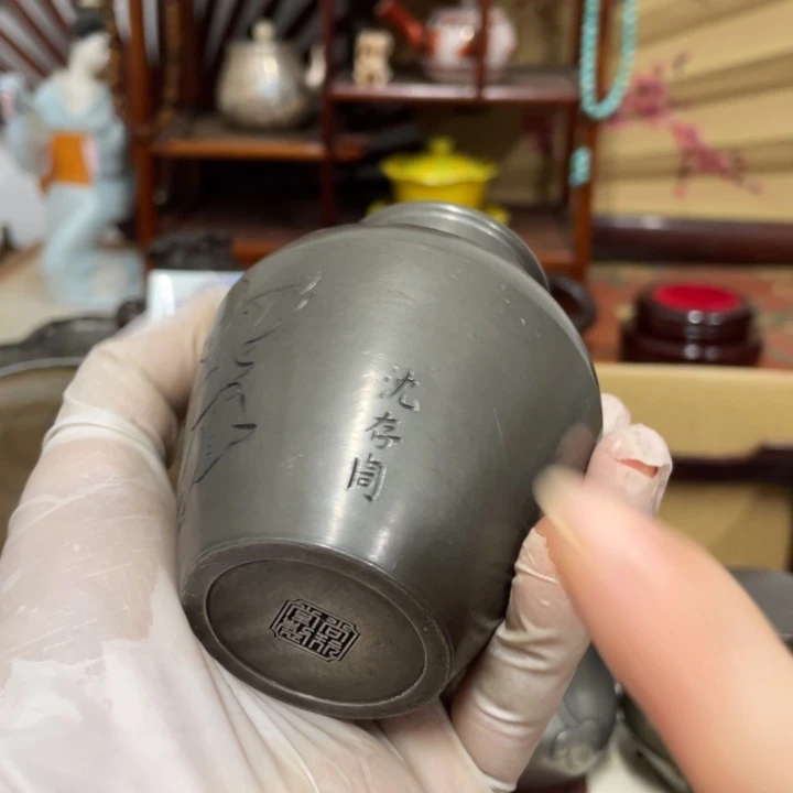 水***接锡中古艺术品摆件