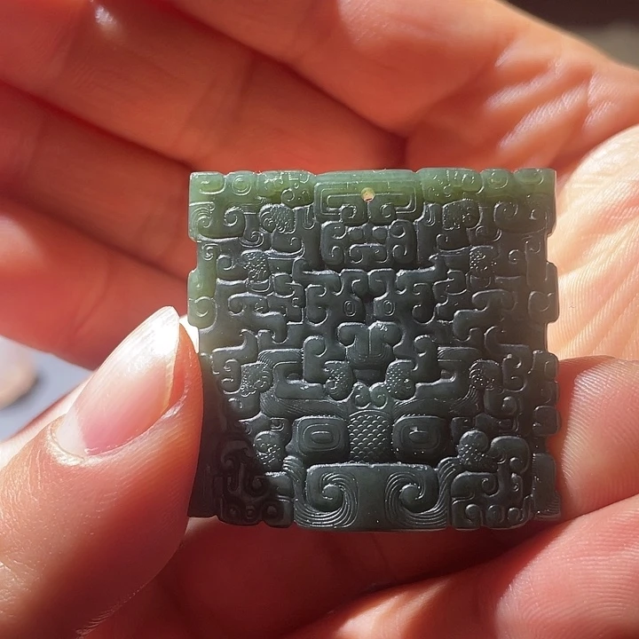 和田玉（青玉）未镶嵌吊坠(不含链)