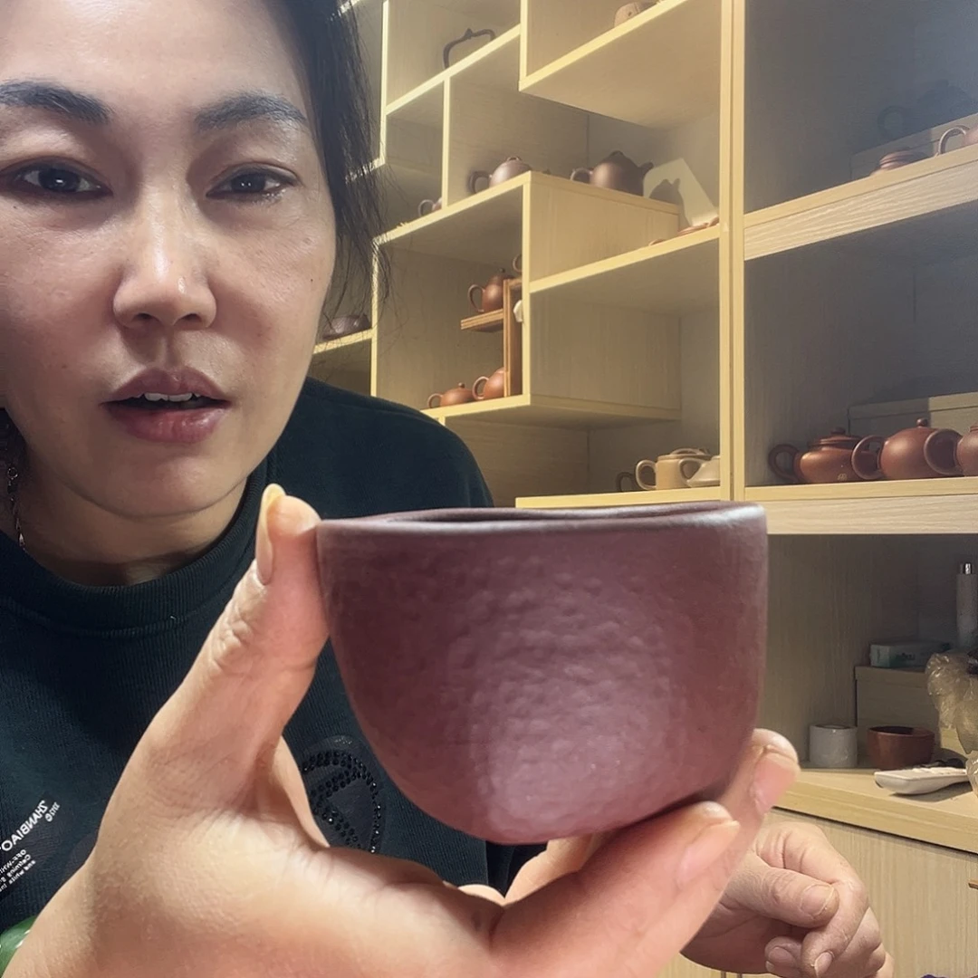 茶壶紫砂陈**友老紫呢杯子