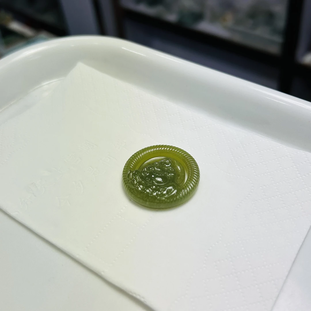 和田玉新疆料若羌黄口佛公吊坠【潜珑】WW-60-043