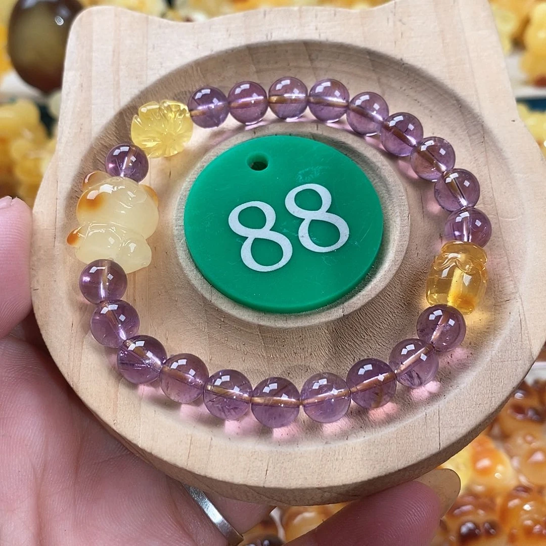 琥珀颈饰未镶嵌手链