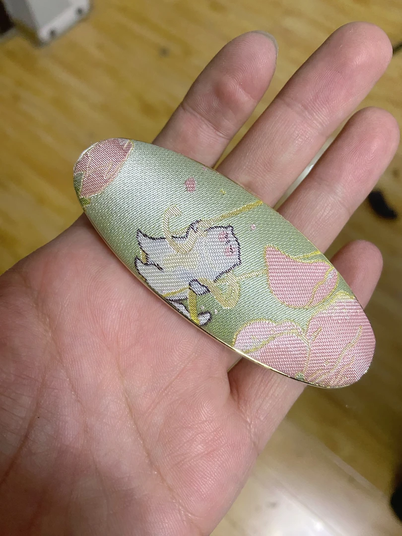 2025款非遗东方美学桑蚕丝宋锦大弹簧夹