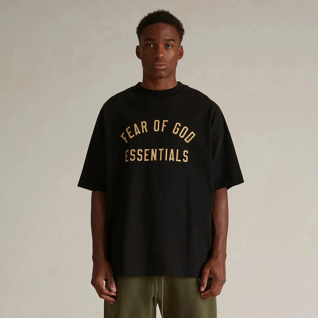 24DROP4 ESSENTIALS 大LOGO印花圆领短袖T恤