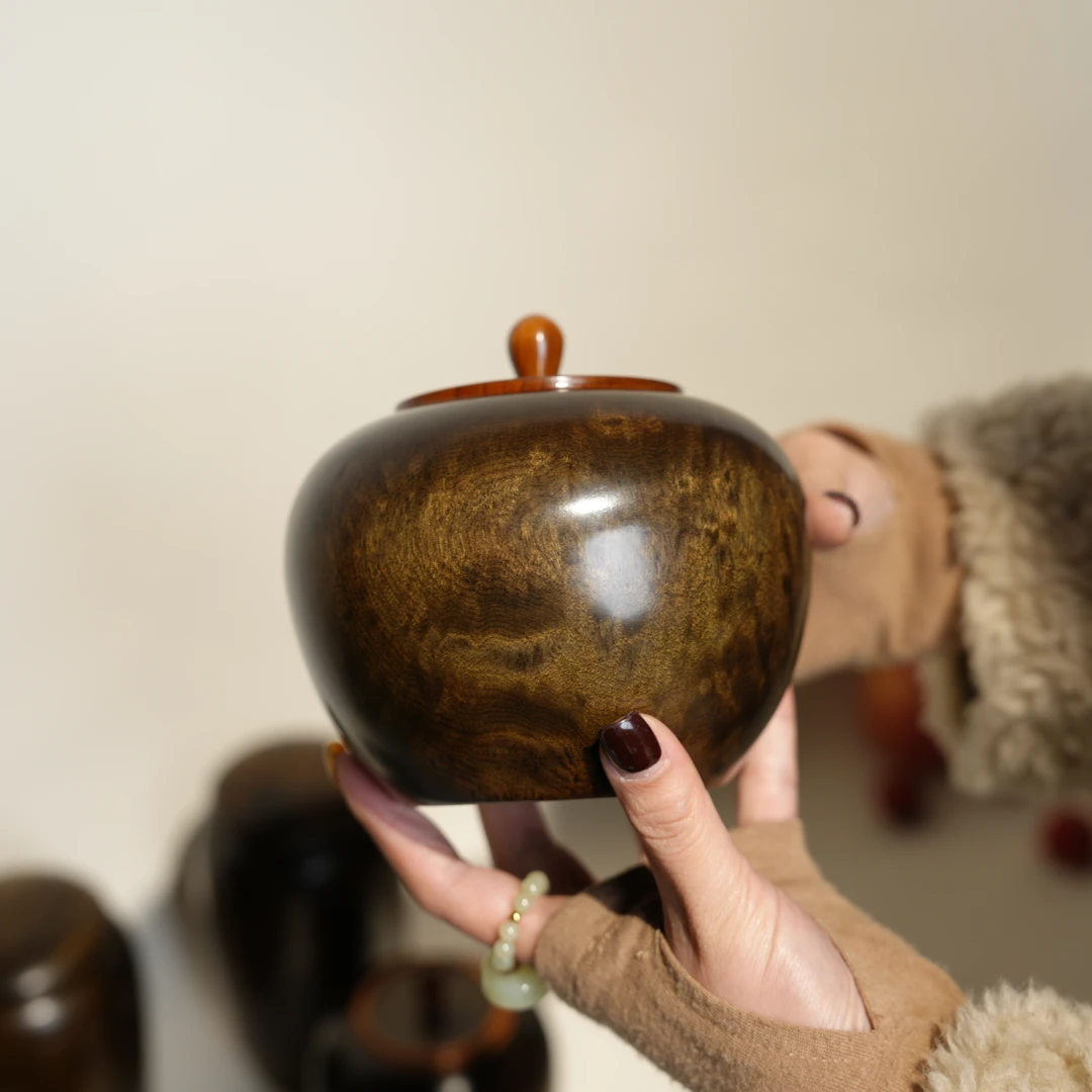 金丝楠古沉料一木整挖茶叶罐品香罐花果香