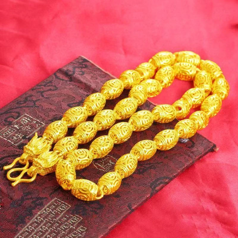 合金项链 网红新款镂空大橄榄项链经典时尚气质百搭轻奢潮流精美