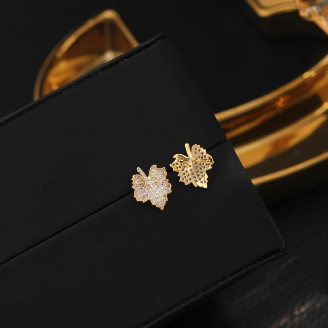 铜合金耳饰 《8693》一帆风顺一叶知秋枫叶耳环