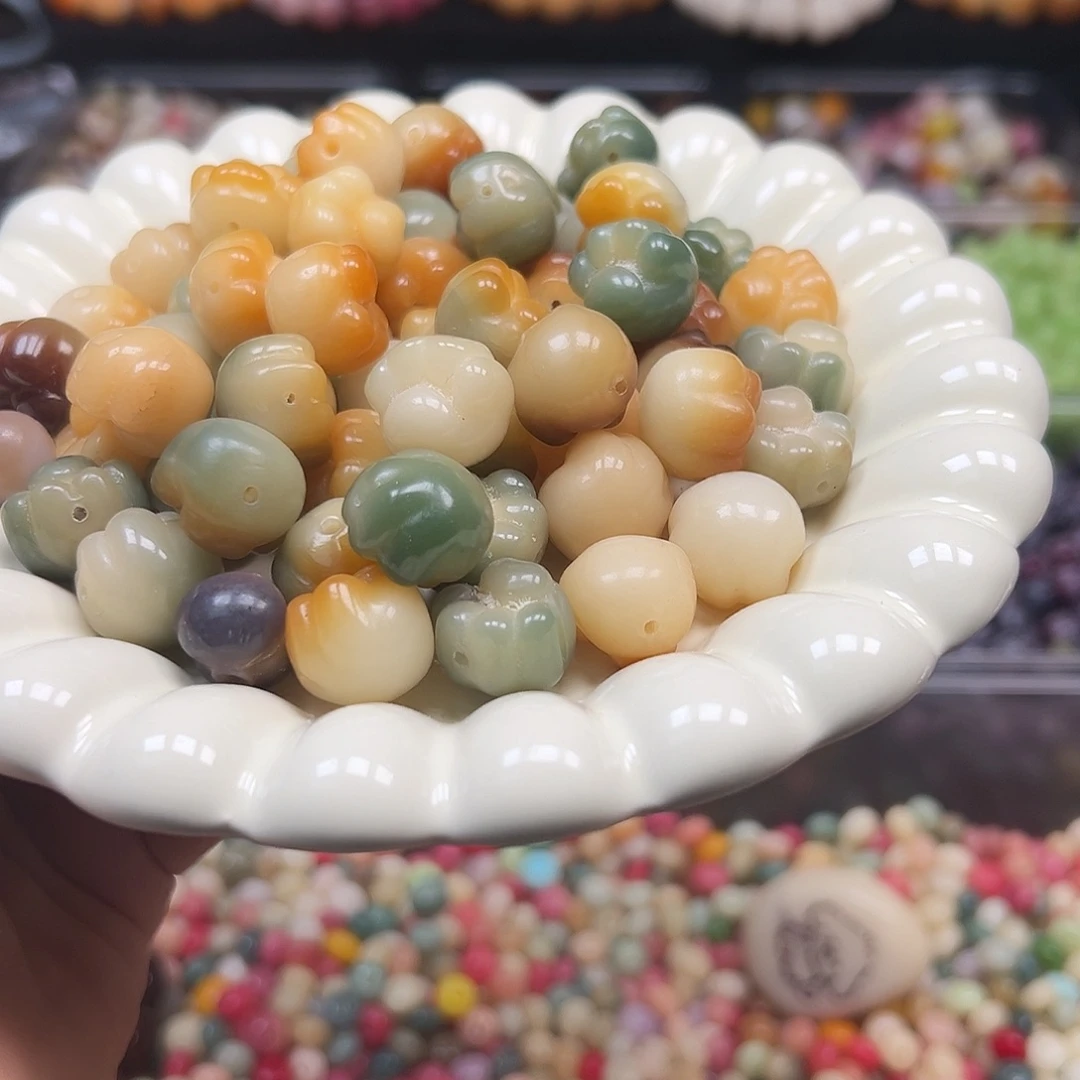 手串菩提根/象牙果瑕疵敦煌熊爪30颗有裂