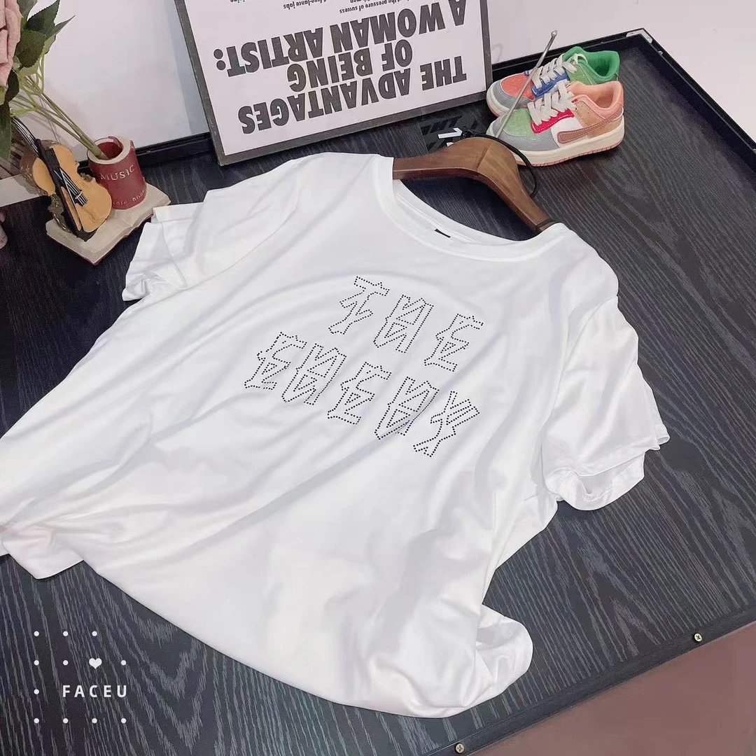 159159-14  新款夏款休闲时尚洋气亲少年上衣成人宝妈百搭短袖