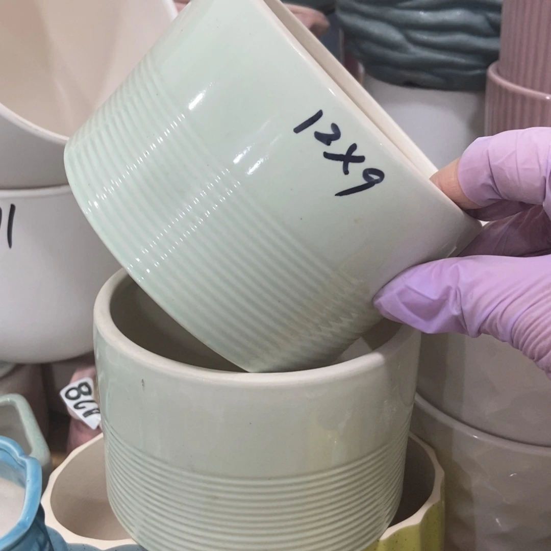 红陶高温陶瓷花盆