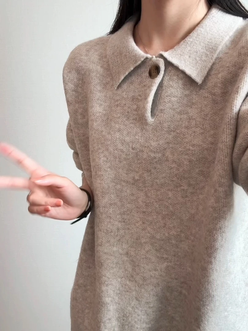 美式复古cleanfit针织Polo衫男款秋季穿搭长袖高级感翻领打底衫