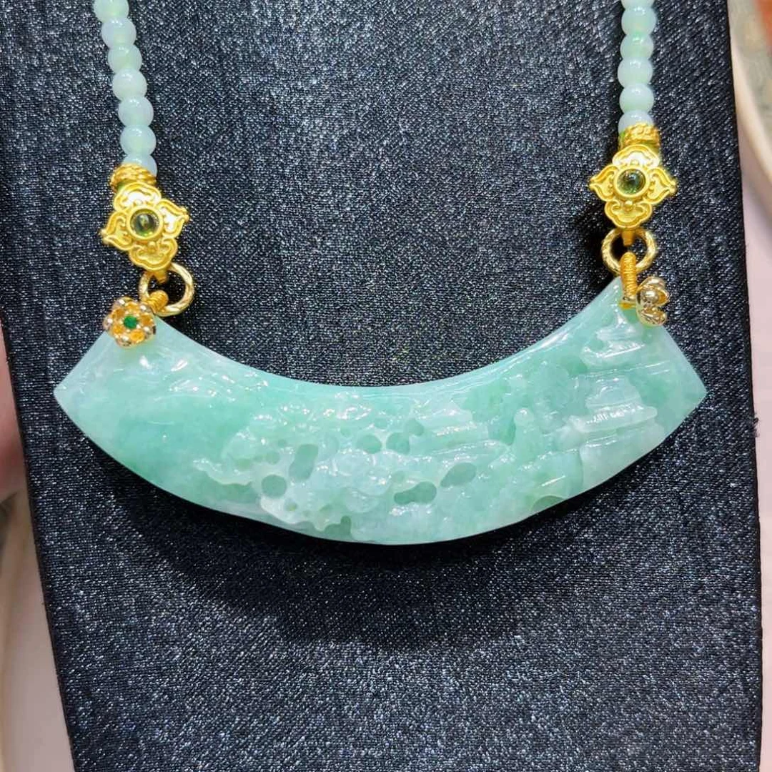 画***间翡翠合金吊坠(赠链)国风