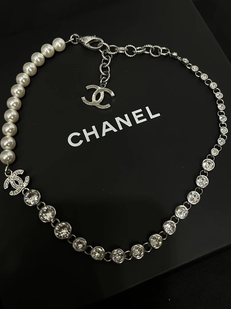 95新 Chanel/香奈儿 23S珍珠水钻choker项链/JJ5011401