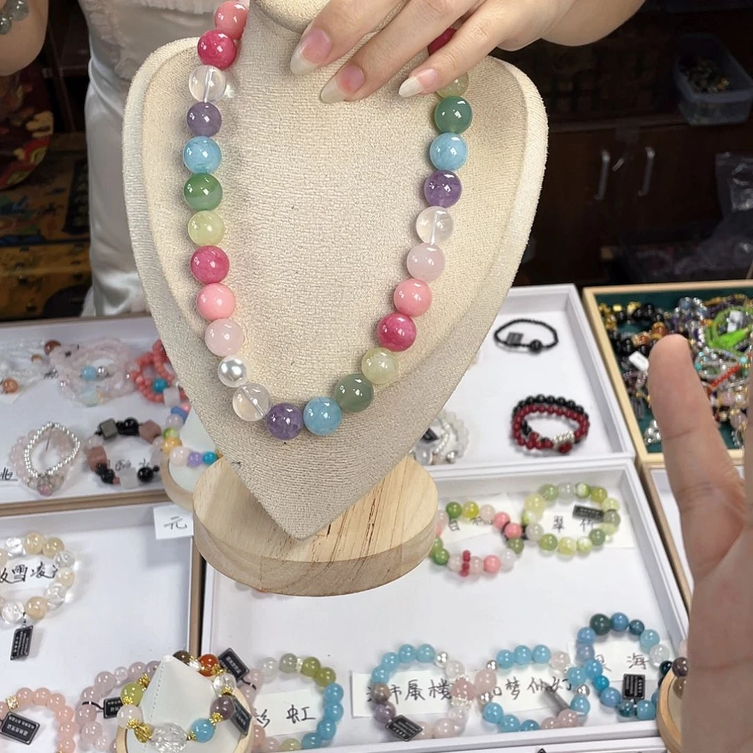 水晶手链银S925镀金镶嵌