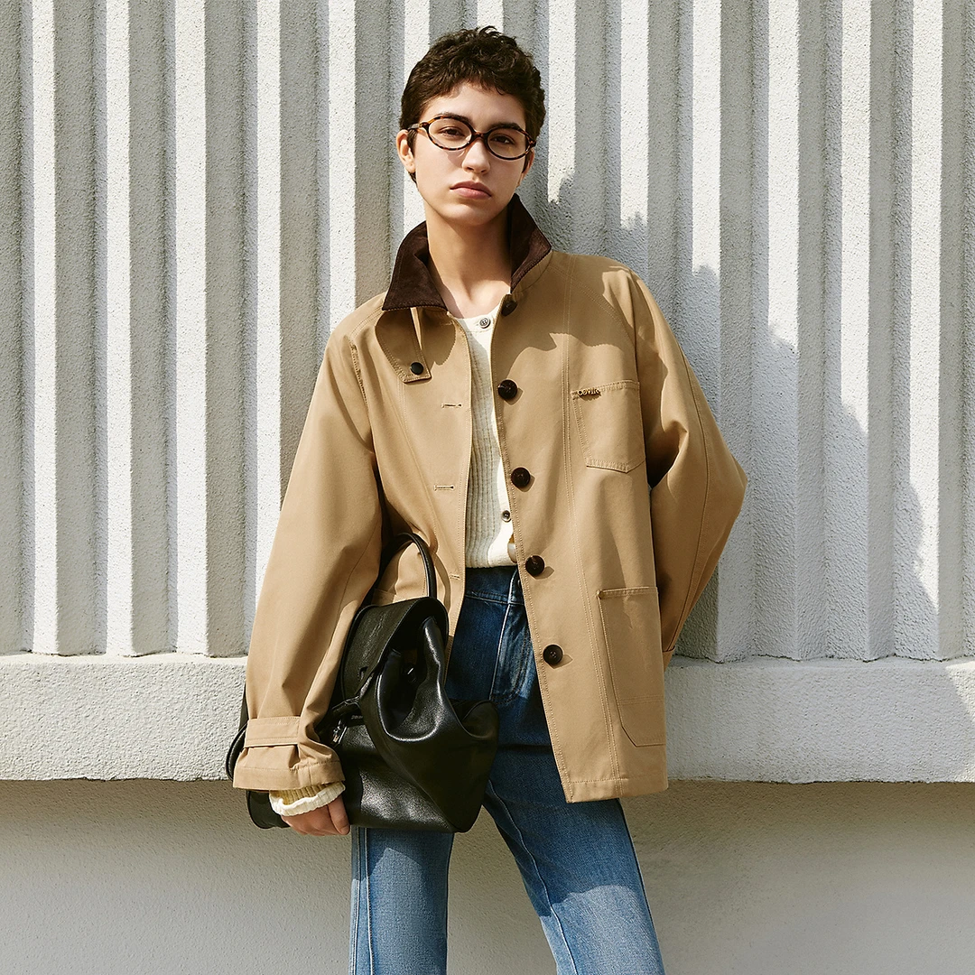 COVERINS 强推！巴恩风工装外套夹克女2025新款 CC35110028