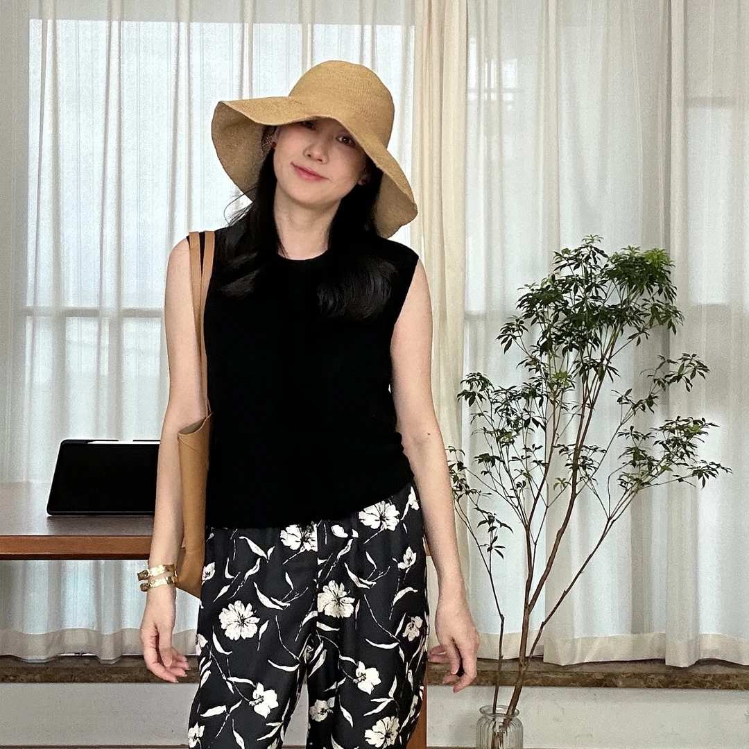 FERCOO法式简约透气柔软丝棉流苏无袖背心女针织衫显瘦百搭夏季