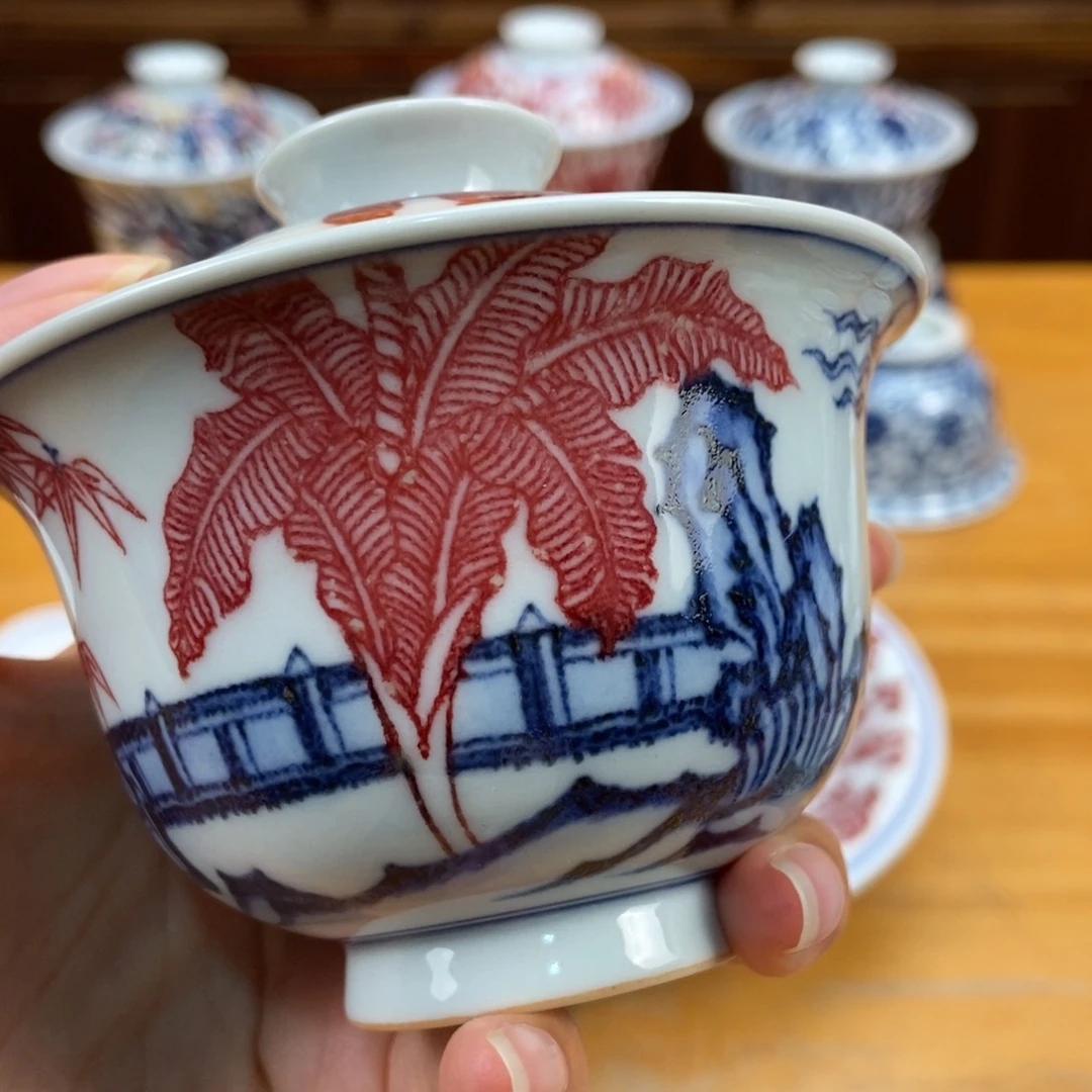 手绘现代茶具非古董搞**三