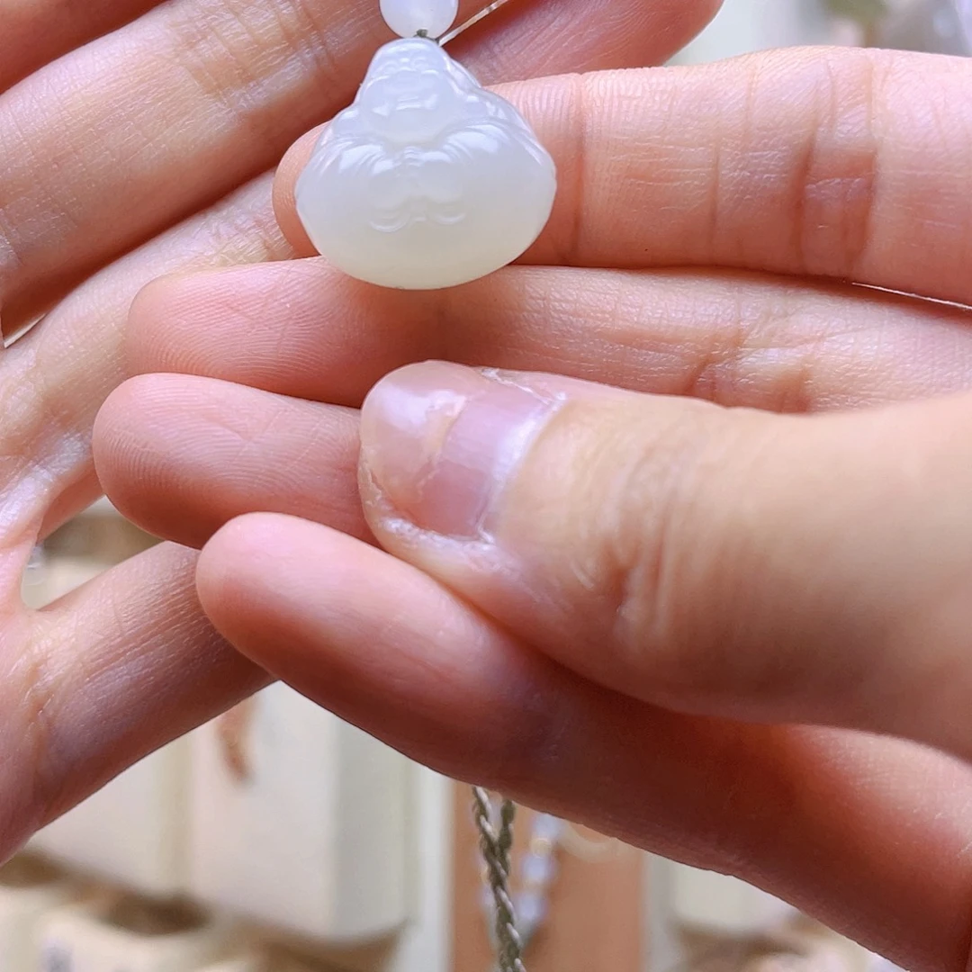 和田玉未镶嵌吊坠(赠链)早*.