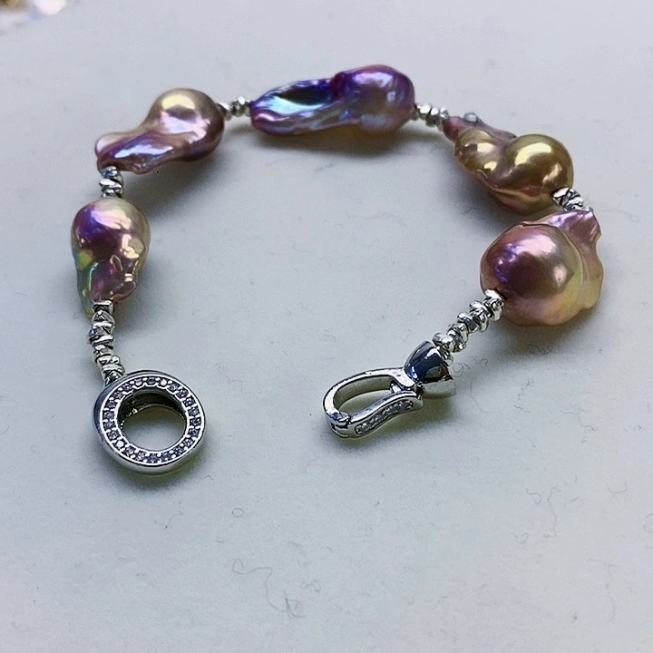 银S925镶嵌耳饰淡水珍珠