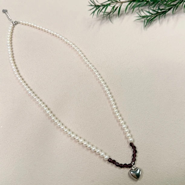 【六六中古】孤品简约淡水珍珠s925项链te9610链长38-41