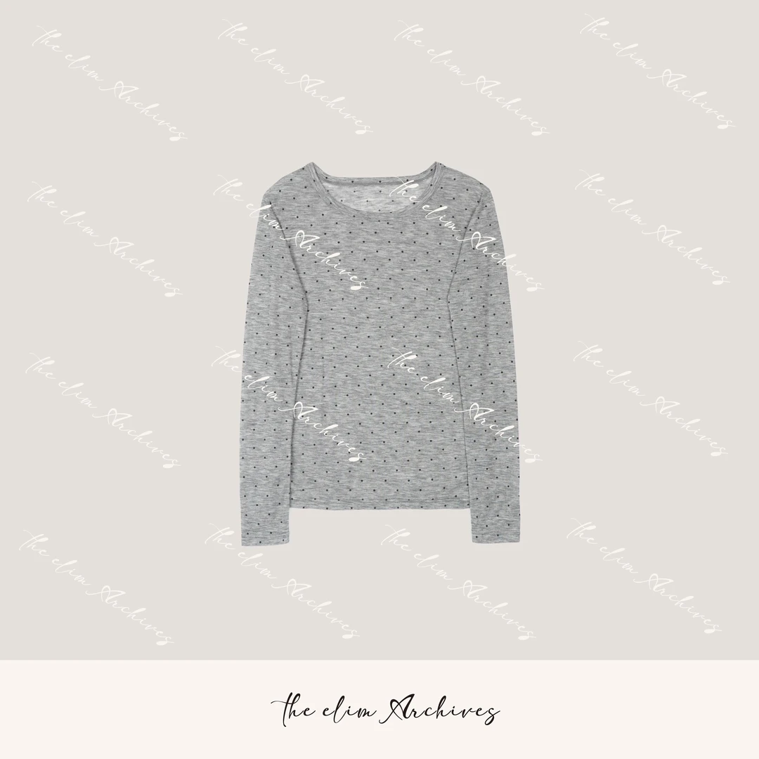 【以琳档案】“曼乐之城”简约圆点宽松舒适清透感长袖夏打底SK02363