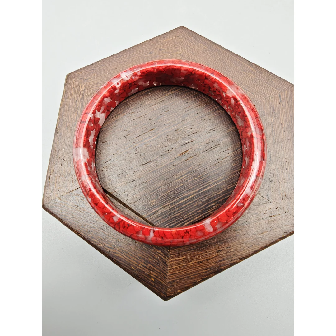 含辰砂工艺品JT403-经典红白轮胎手镯