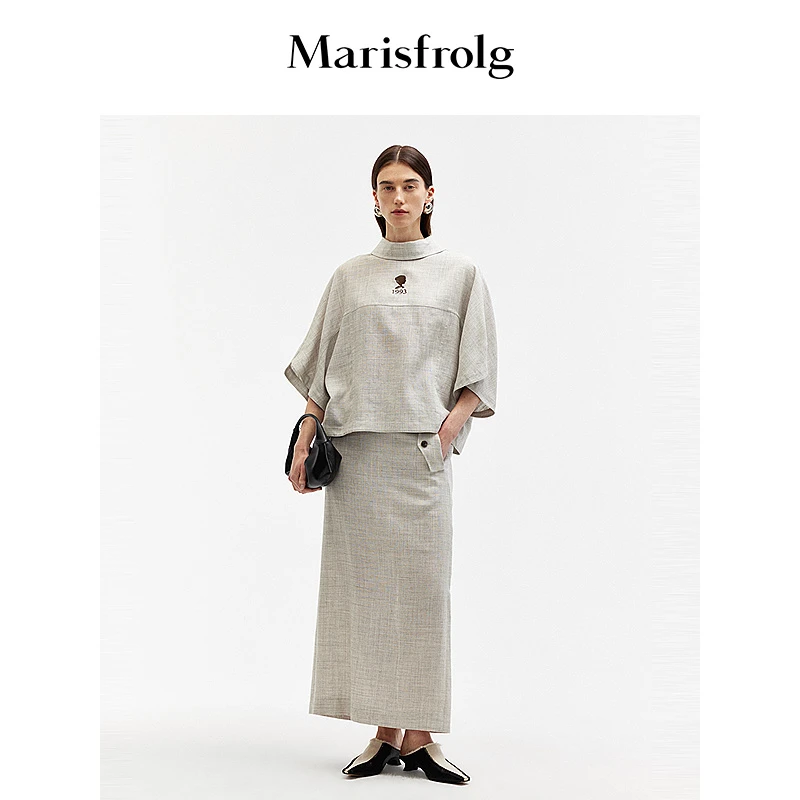 Marisfrolg玛丝菲尔休闲复古时尚宽松春夏设计师短外套A1EG20538