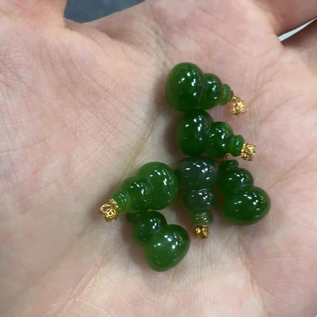 和田玉18K金镶嵌颈饰多样性发货拍一发一