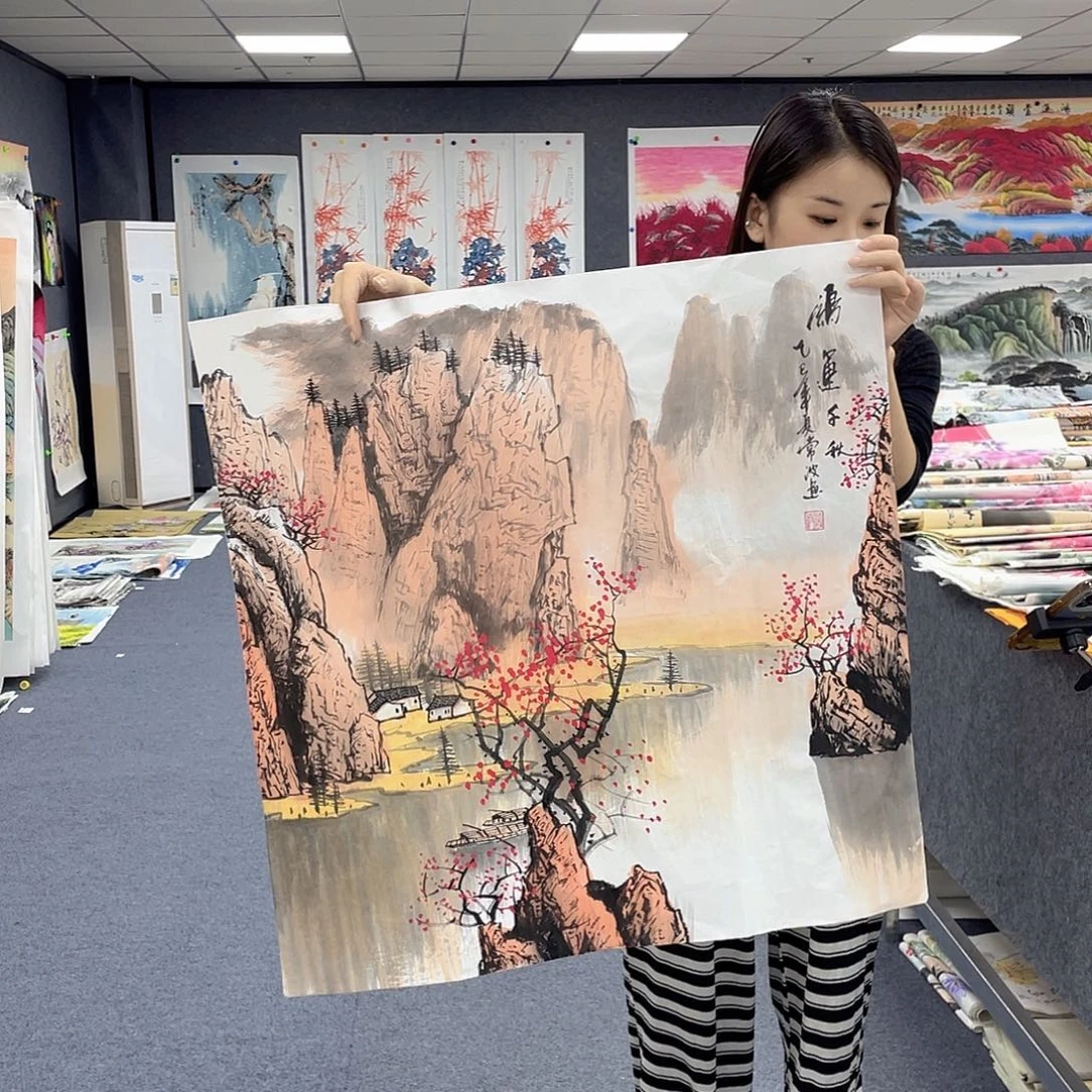 国画作品小姐姐放漏…