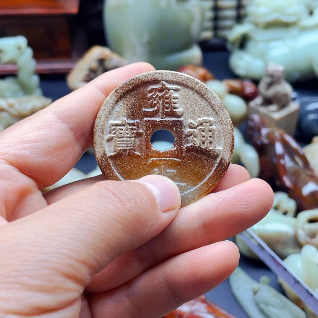 白玉菩提吊坠摆件