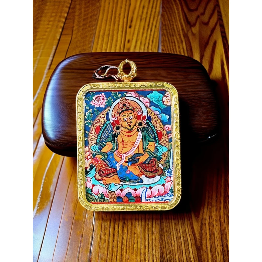 【八方来财】黄财神纯手绘唐卡-精心搭配质感满满