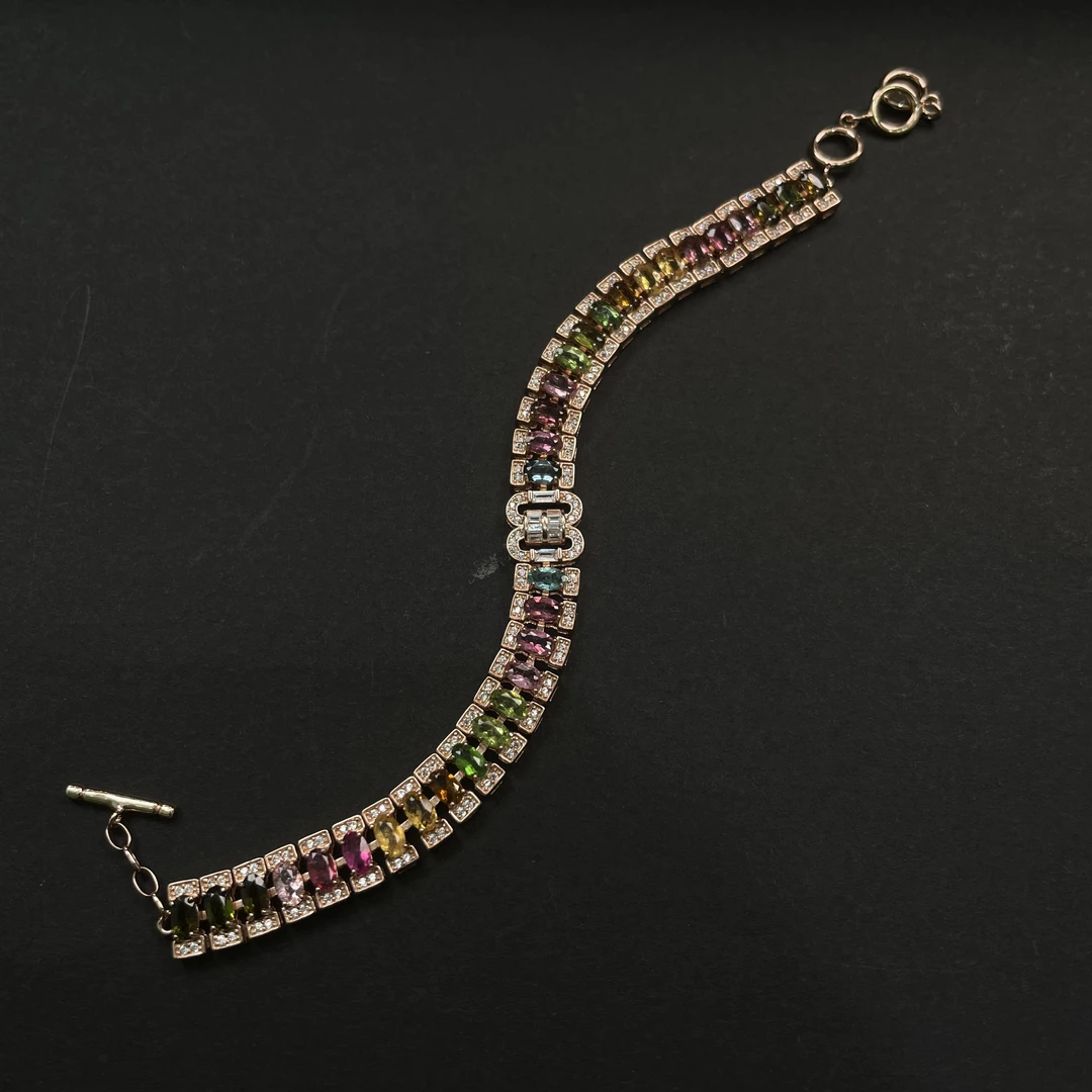 AFBXS094天然碧玺手链