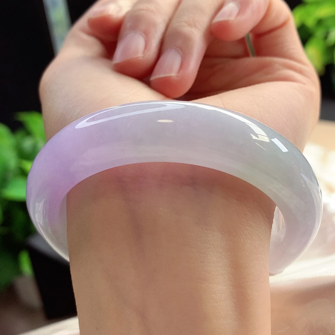 未镶嵌手镯翡翠56圈口冰春彩妥妥人间富贵花6号