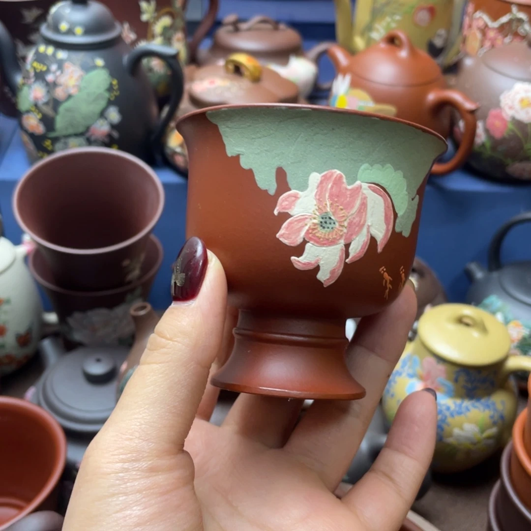 红泥茶杯紫砂主人杯120cc