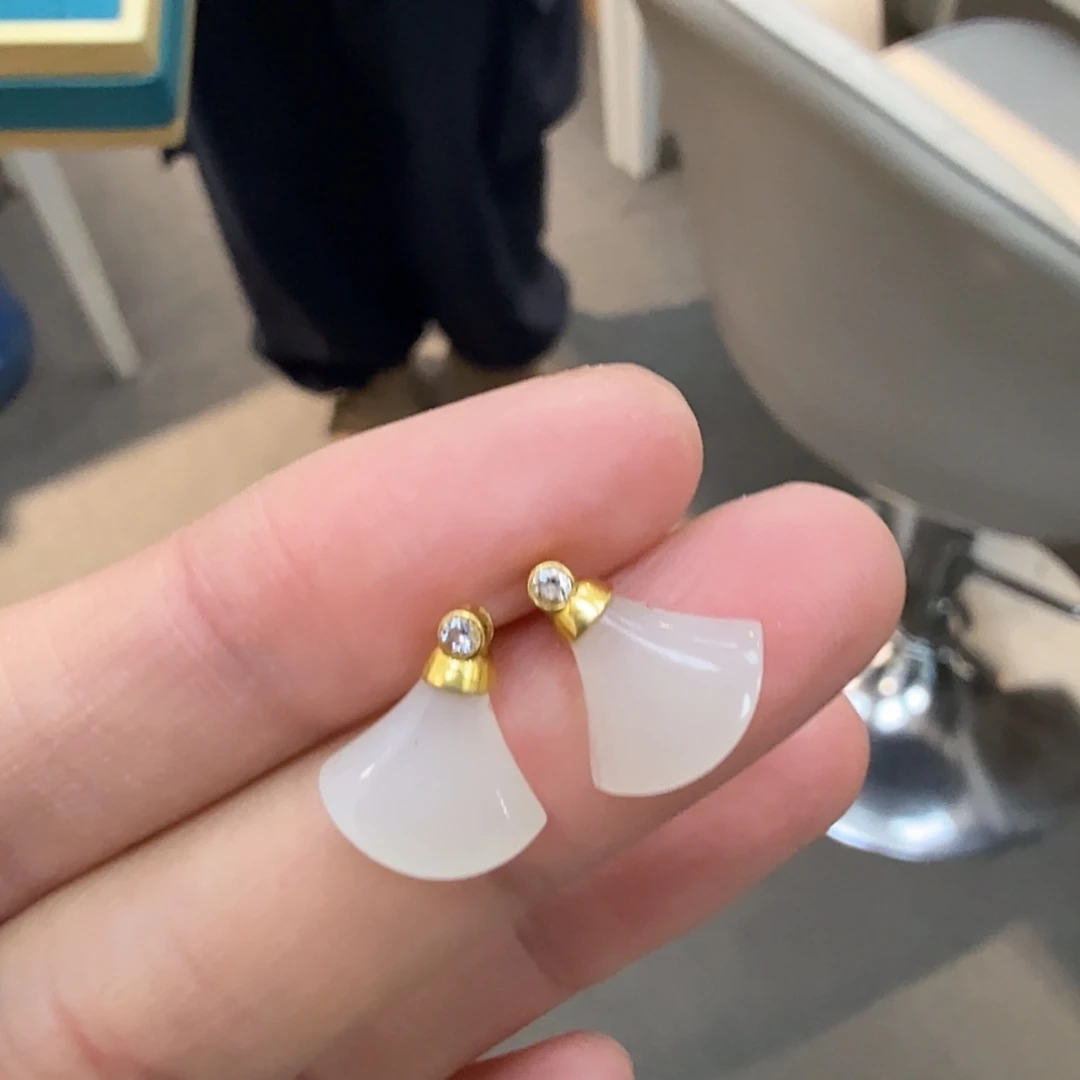 和田玉18K金镶嵌颈饰12仙女代购不退