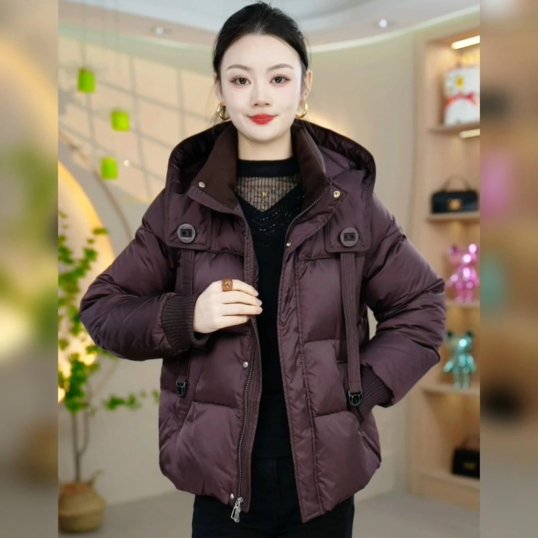 24年冬季新款洋气羽绒服休闲韩版时尚大气百搭显瘦保暖女士羽绒服