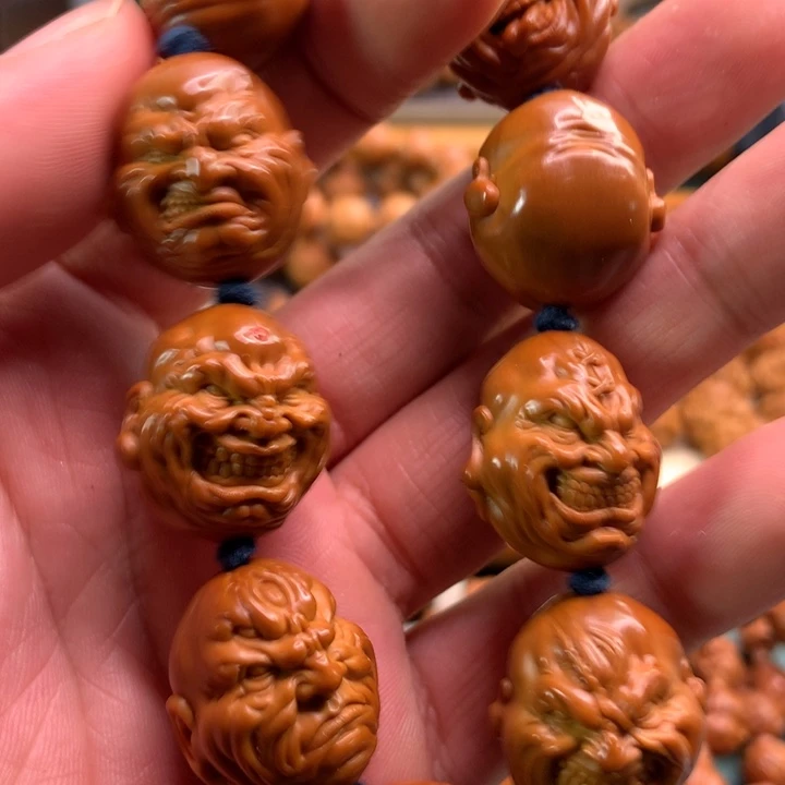 手串/手链橄榄核虎***猫橄榄核雕，恶僧