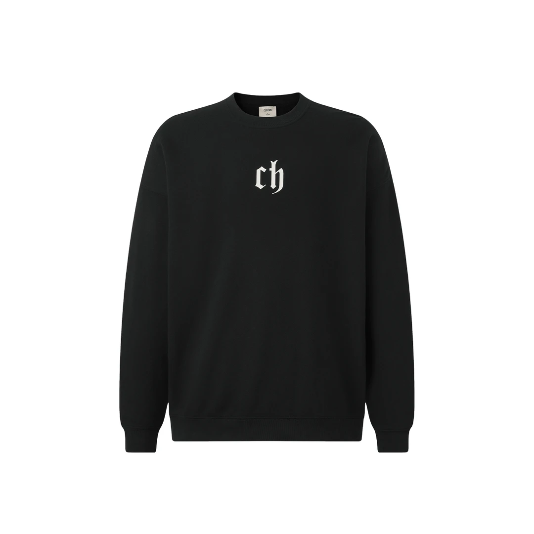 CHINISM CH秋季男上衣重磅质感卫衣圆领情侣运动D1016