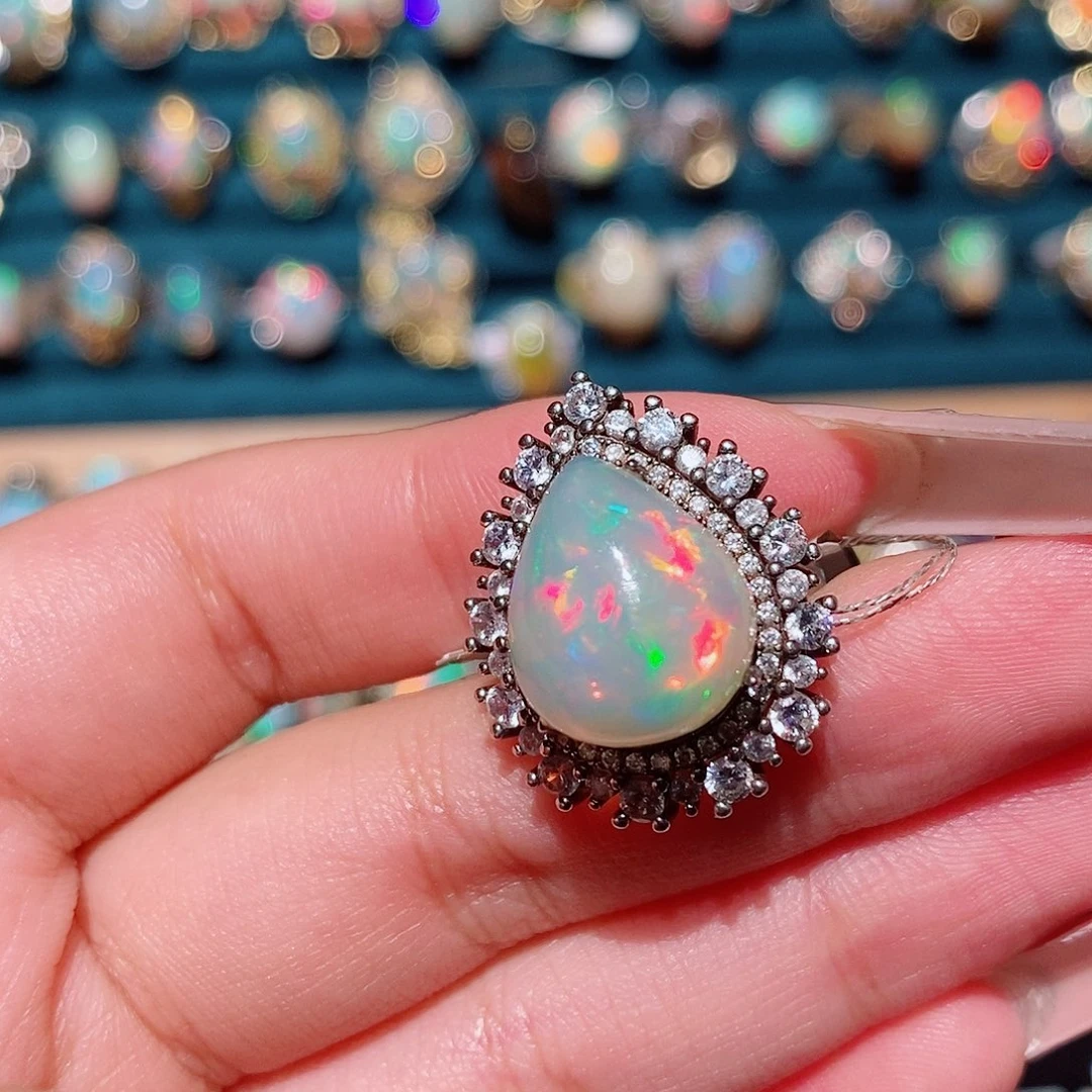 欧泊银S925镶嵌戒指